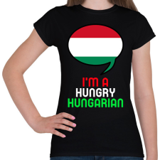 PRINTFASHION Hungry hungarian - Női póló - Fekete női póló