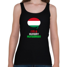 PRINTFASHION HUNGRY - Női atléta - Fekete női trikó