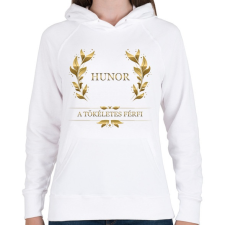 PRINTFASHION Hunor - Női kapucnis pulóver - Fehér női pulóver, kardigán