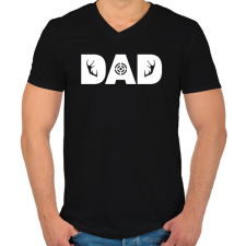 PRINTFASHION Hunter Dad - Férfi V-nyakú póló - Fekete férfi póló