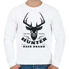 PRINTFASHION Hunter DB. - Férfi pulóver - Fehér férfi pulóver, kardigán