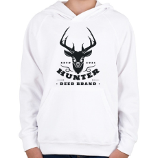 PRINTFASHION Hunter DB. - Gyerek kapucnis pulóver - Fehér
