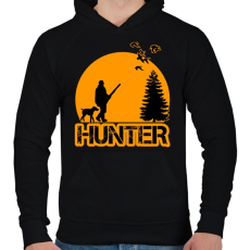 PRINTFASHION Hunter - Férfi kapucnis pulóver - Fekete