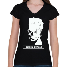 PRINTFASHION Hunter X H - Női V-nyakú póló - Fekete női póló