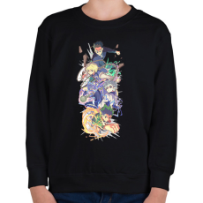 PRINTFASHION HunterxHunter karakterek - Gyerek pulóver - Fekete