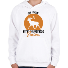 PRINTFASHION Hunting season - Gyerek kapucnis pulóver - Fehér