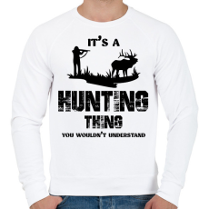 PRINTFASHION Hunting thing - Férfi pulóver - Fehér