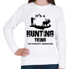 PRINTFASHION Hunting thing - Női pulóver - Fehér női pulóver, kardigán