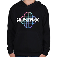 PRINTFASHION Huntrix logo - Gyerek kapucnis pulóver - Fekete gyerek pulóver, kardigán