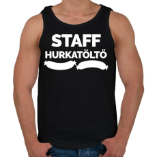 PRINTFASHION Hurkatöltő Staff - Férfi atléta - Fekete