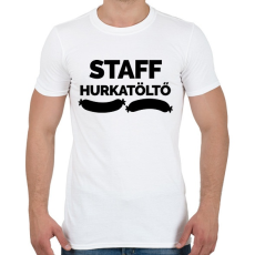 PRINTFASHION Hurkatöltő Staff - Férfi póló - Fehér