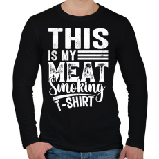 PRINTFASHION Hús füstölős póló - Férfi hosszú ujjú póló - Fekete