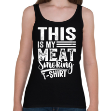 PRINTFASHION Hús füstölős póló - Női atléta - Fekete