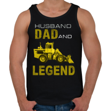 PRINTFASHION HUSBAND AND DAD 1 - Férfi atléta - Fekete atléta, trikó