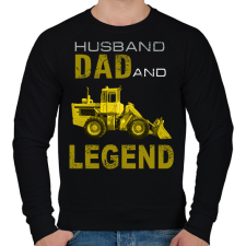 PRINTFASHION HUSBAND AND DAD 1 - Férfi pulóver - Fekete férfi pulóver, kardigán