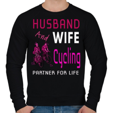 PRINTFASHION HUSBAND AND WIFE-Cycling - Férfi pulóver - Fekete férfi pulóver, kardigán