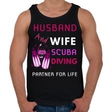 PRINTFASHION HUSBAND AND WIFE - Férfi atléta - Fekete atléta, trikó