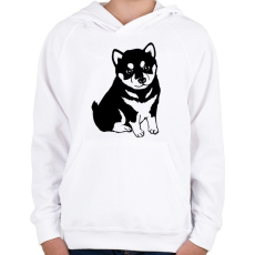 PRINTFASHION Husky - Gyerek kapucnis pulóver - Fehér