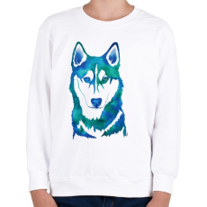 PRINTFASHION Husky - Gyerek pulóver - Fehér