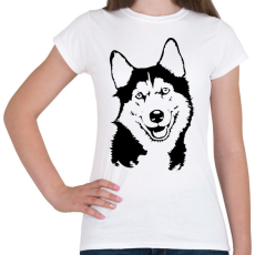 PRINTFASHION husky - Női póló - Fehér