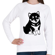 PRINTFASHION Husky - Női pulóver - Fehér női pulóver, kardigán