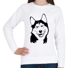 PRINTFASHION husky - Női pulóver - Fehér