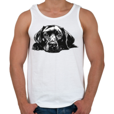 PRINTFASHION Husky Sziluett - Férfi atléta - Fehér
