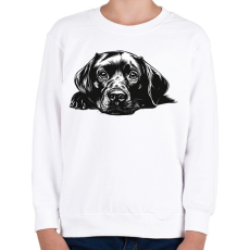 PRINTFASHION Husky Sziluett - Gyerek pulóver - Fehér