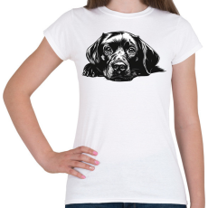 PRINTFASHION Husky Sziluett - Női póló - Fehér