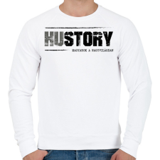 PRINTFASHION HUstory (black) - Férfi pulóver - Fehér férfi pulóver, kardigán