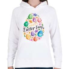 PRINTFASHION husvét18 - Női kapucnis pulóver - Fehér