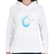 PRINTFASHION husvét27 - Női kapucnis pulóver - Fehér
