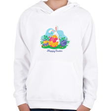 PRINTFASHION husvét33 - Gyerek kapucnis pulóver - Fehér gyerek pulóver, kardigán