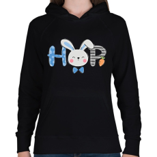 PRINTFASHION husvét - Női kapucnis pulóver - Fekete
