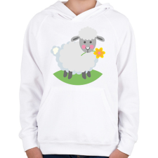PRINTFASHION Húsvéti bárány - Gyerek kapucnis pulóver - Fehér gyerek pulóver, kardigán