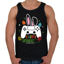 PRINTFASHION Húsvéti konzol - Férfi atléta - Fekete atléta, trikó