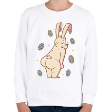 PRINTFASHION Húsvéti nyúl - Gyerek pulóver - Fehér
