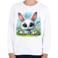 PRINTFASHION Húsvéti nyuszi - Gyerek pulóver - Fehér gyerek pulóver, kardigán