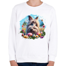 PRINTFASHION Húsvéti nyuszi - Gyerek pulóver - Fehér gyerek pulóver, kardigán