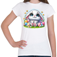 PRINTFASHION Húsvéti nyuszi - Női póló - Fehér női póló