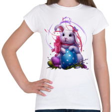 PRINTFASHION húsvéti nyuszi - Női póló - Fehér női póló