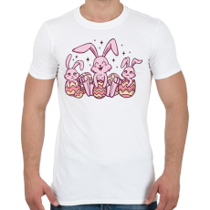 PRINTFASHION Húsvéti nyuszik - Férfi póló - Fehér