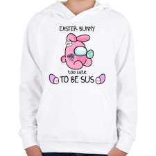 PRINTFASHION Húsvéti nyuszika - Gyerek kapucnis pulóver - Fehér gyerek pulóver, kardigán