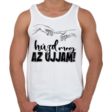 PRINTFASHION Húzd meg az ujjam - fekete - Férfi atléta - Fehér