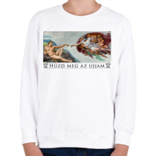 PRINTFASHION Húzd meg az ujjam! - Gyerek pulóver - Fehér gyerek pulóver, kardigán