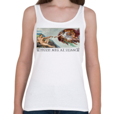 PRINTFASHION Húzd meg az ujjam! - Női atléta - Fehér női trikó