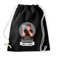 PRINTFASHION Húzz 10 lapot - Sportzsák, Tornazsák - Fekete tornazsák