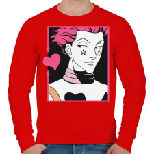 PRINTFASHION HxH - Férfi pulóver - Piros férfi pulóver, kardigán