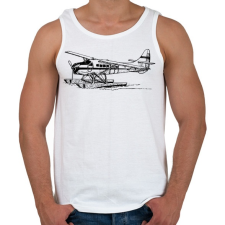 PRINTFASHION hydroplane airplane - Férfi atléta - Fehér atléta, trikó
