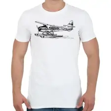 PRINTFASHION hydroplane airplane - Férfi póló - Fehér férfi póló